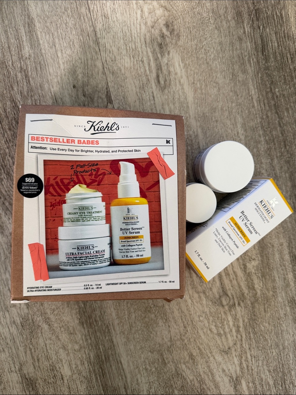 Kiehl's Skincare Set — White & Yellow & Brown